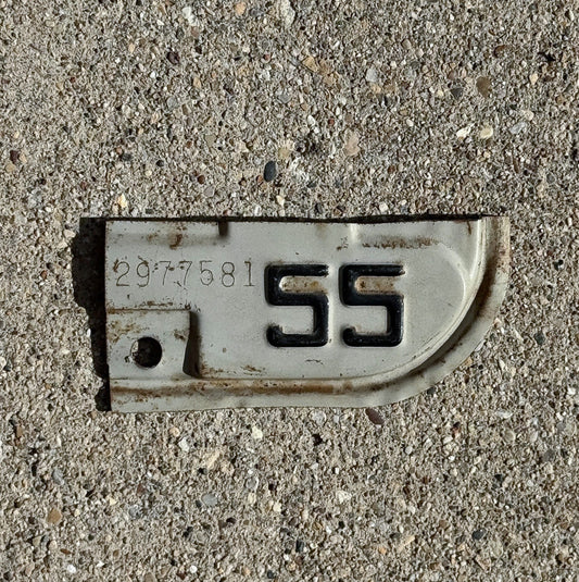 Photo of a 1955 California Tab License Plate Auto Tag Garage Decor Vintage 2977581 with original patina