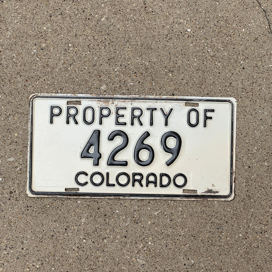 Photo of a 1955 Colorado Property of Colorado License Plate Auto Tag Garage Decor Vintage Heavy Steel 4269