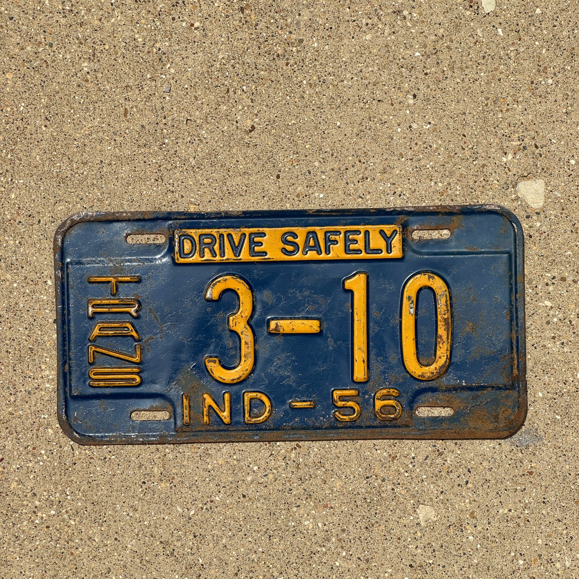 Photo of a 1956 Indiana Transporter License Plate Auto Tag Garage Decor Vintage Trans 3 10