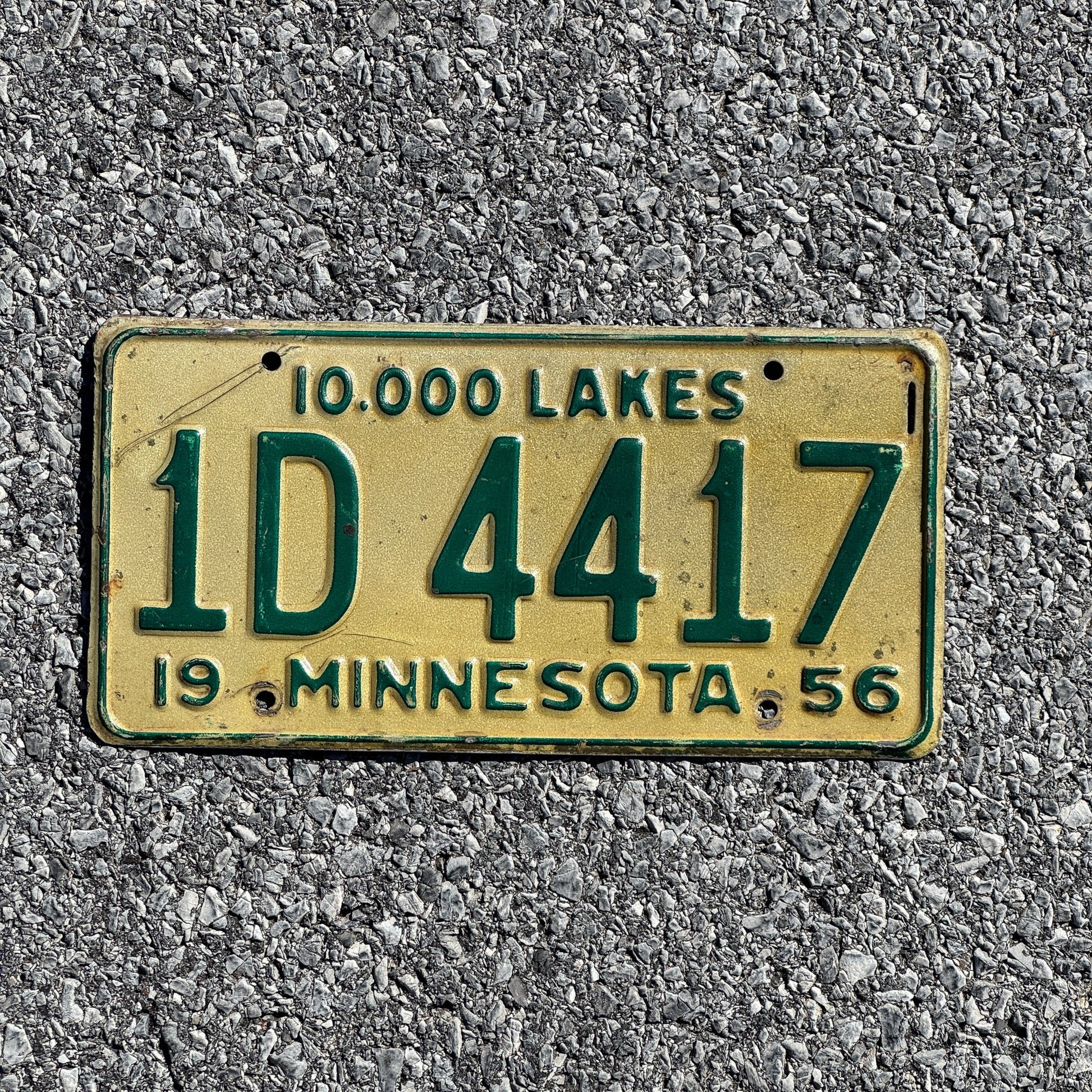 Photo of a 1956 Minnesota License Plate Auto Tag Garage Decor Vintage 1D 4417