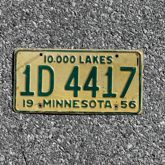 Photo of a 1956 Minnesota License Plate Auto Tag Garage Decor Vintage 1D 4417