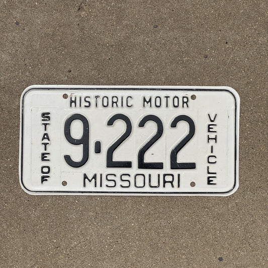 Photo of a 1956 Missouri Historic Vehicle License Plate Auto Tag Garage Decor Vintage Repeat Repeating 9 222
