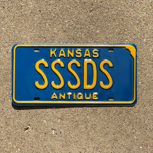 Photo of a 1957 Kansas Antique Vehicle License Plate Auto Tag Garage Decor Vintage Repeat Repeating Vanity SSSDS