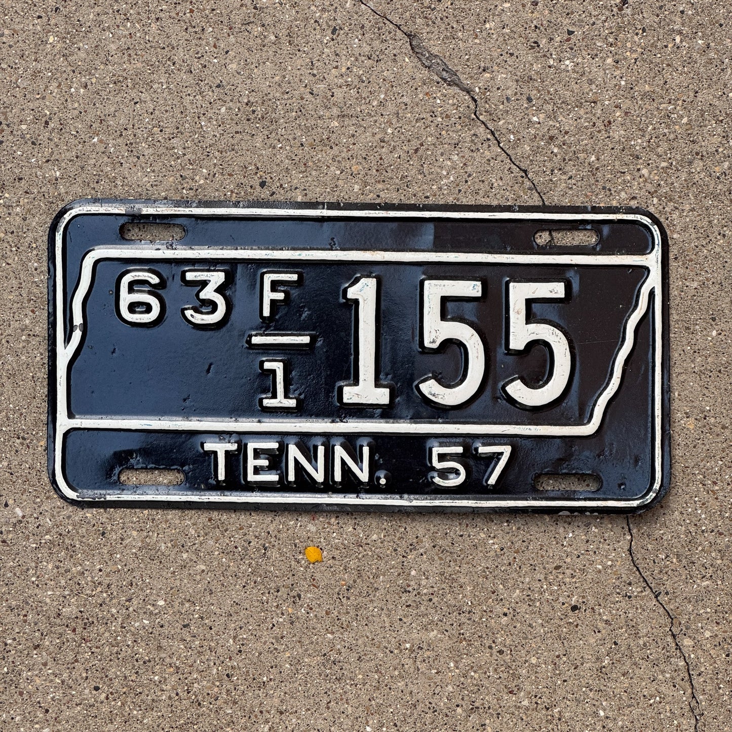Photo of a 1957 Tennessee Farm License Plate Auto Tag Garage Decor Vintage 63 F1 155