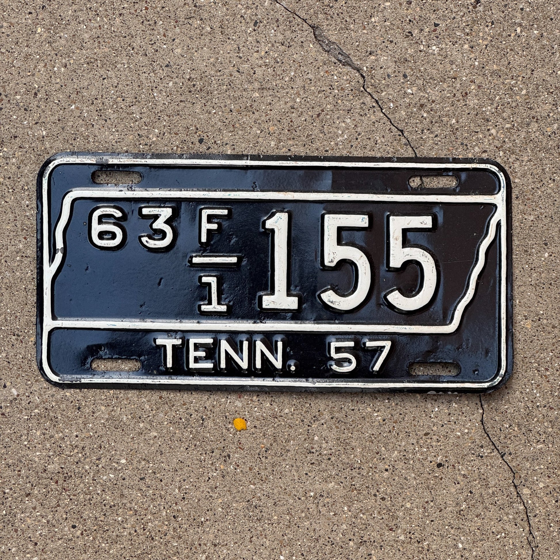 Photo of a 1957 Tennessee Farm License Plate Auto Tag Garage Decor Vintage 63 F1 155