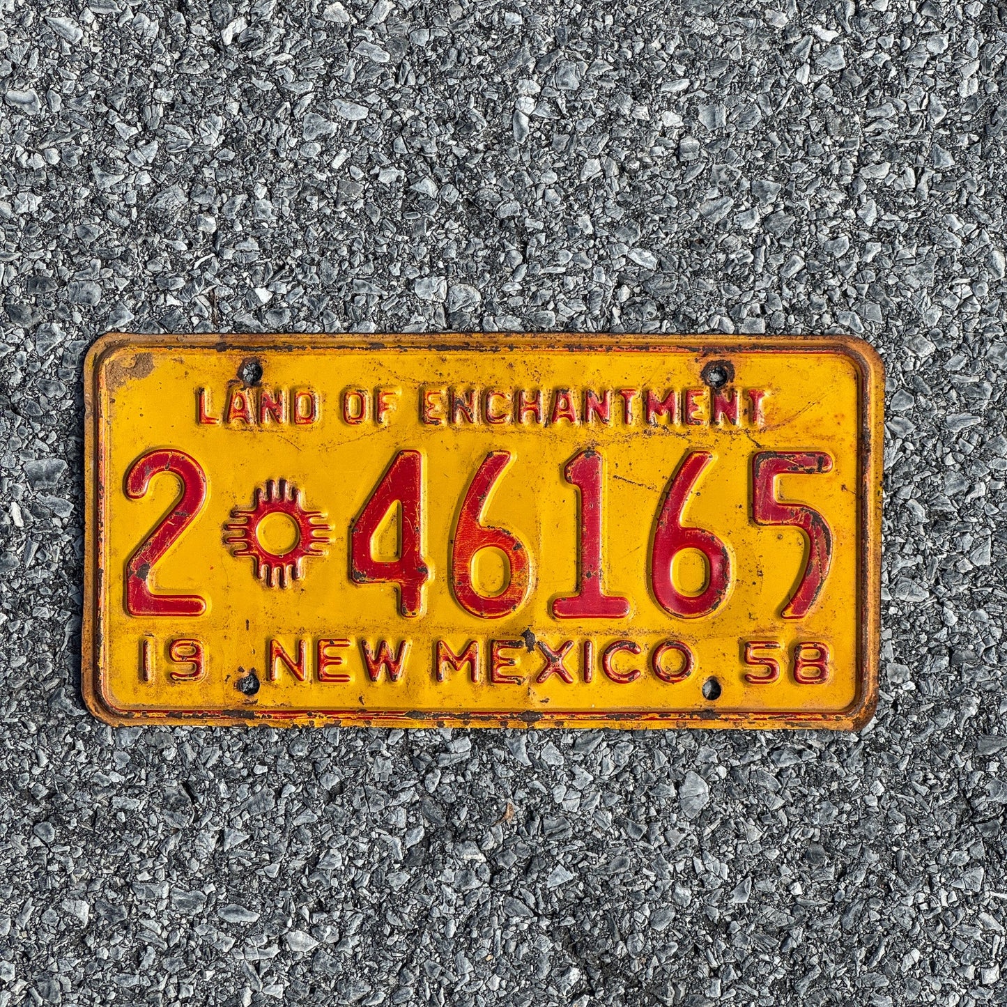 Photo of a 1958 New Mexico License Plate Auto Tag Garage Decor Vintage 246165