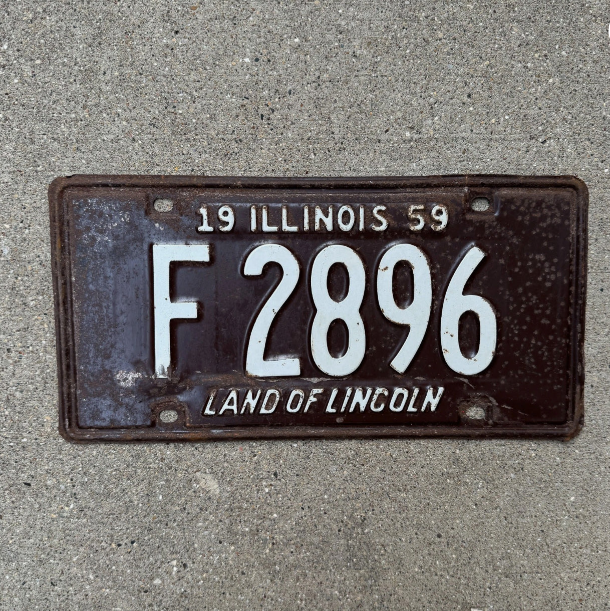 Photo of a 1959 Illinois TRUCK License Plate Auto Tag Garage Decor Vintage License Plate Auto Tag Garage Decor F 2896
