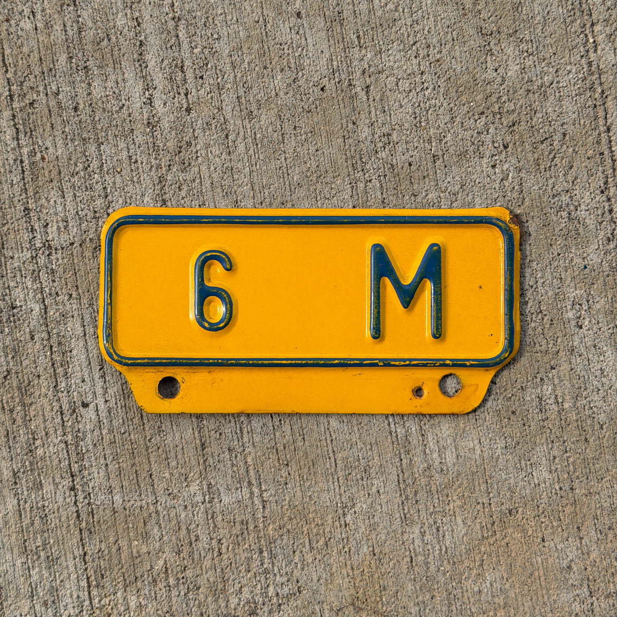 Photo of a 1959 Kansas Weight Tab License Plate Auto Tag Garage Decor Vintage Topper 6 M with original patina