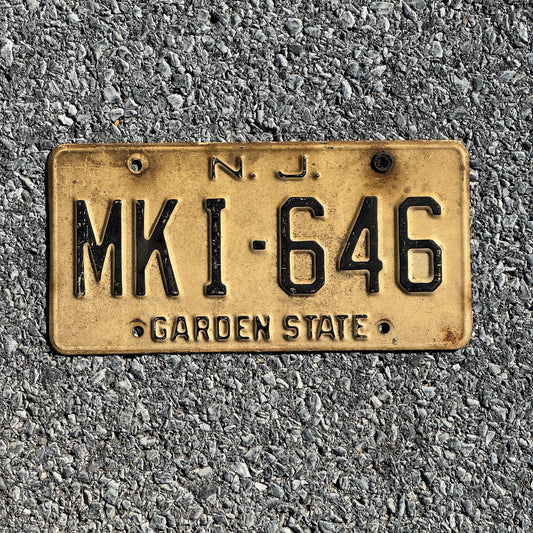 Photo of a 1959 New Jersey License Plate Auto Tag 1 Garage Decor MKI 646