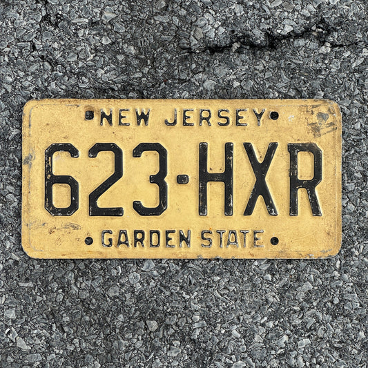 Photo of a 1959 New Jersey License Plate Auto Tag Garage Decor Vintage 623 HXR