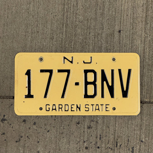 Photo of a 1959 New Jersey License Plate Auto Tag Garage Decor Vintage Garden State 177 BNV