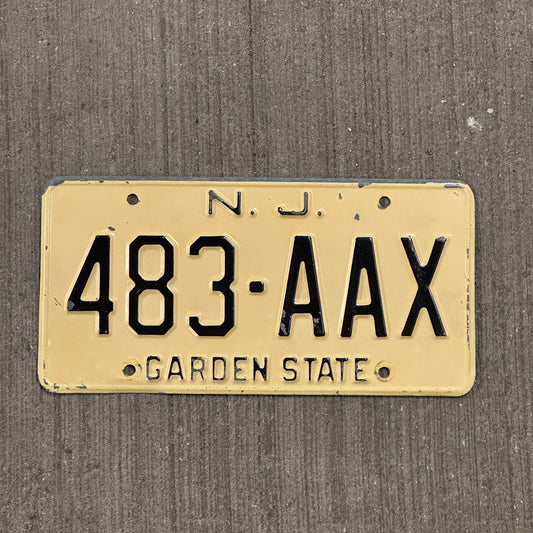 Photo of a 1959 New Jersey License Plate Auto Tag Garage Decor Vintage Garden State 483 AAX