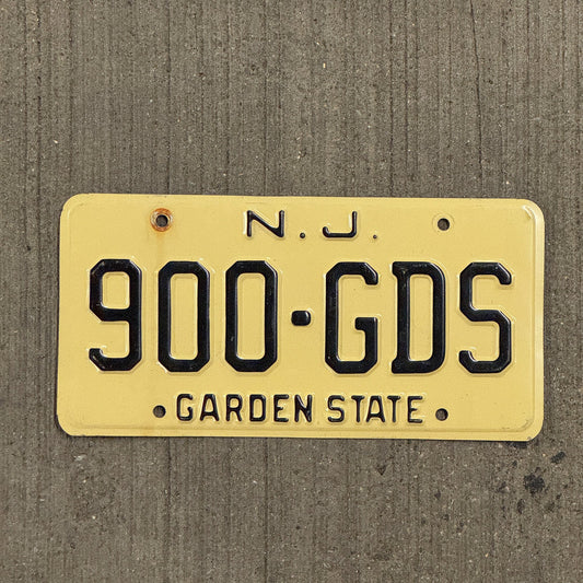 Photo of a 1959 New Jersey License Plate Auto Tag Garage Decor Vintage Garden State 900 GDS