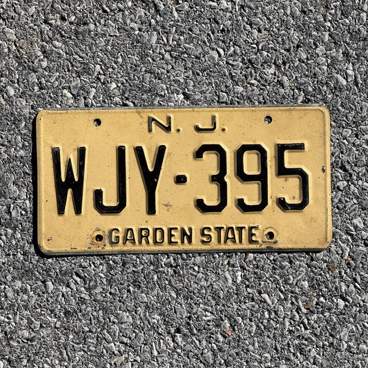 Photo of a 1959 New Jersey License Plate Auto Tag Garage Decor Vintage WJY395