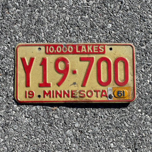 Photo of a 1960 1961 Minnesota Truck License Plate Auto Tag Garage Decor Vintage Y19 700