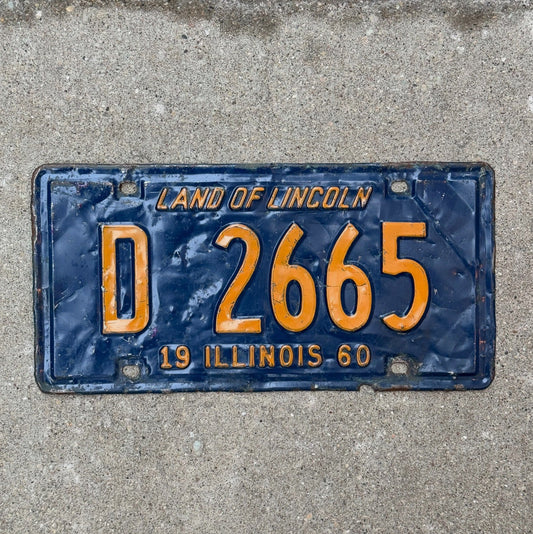 Photo of a 1960 Illinois TRUCK License Plate Auto Tag Garage Decor Vintage License Plate Auto Tag Garage Decor D 2665