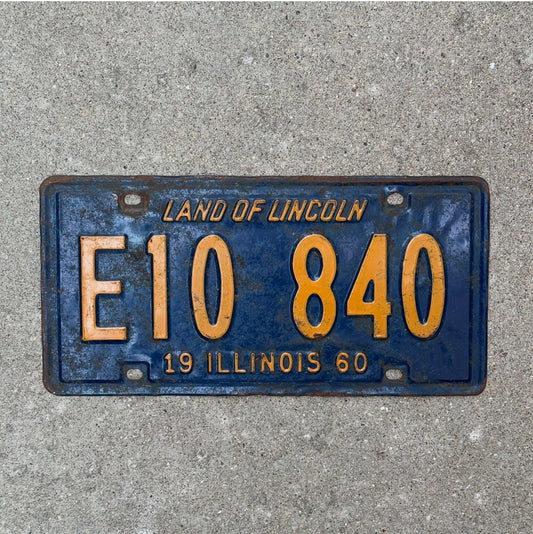 Photo of a 1960 Illinois TRUCK License Plate Auto Tag Garage Decor Vintage License Plate Auto Tag Garage Decor E 10840