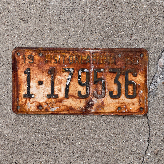 Photo of a 1960 Oklahoma License Plate Auto Tag Garage Decor Vintage 1 179536