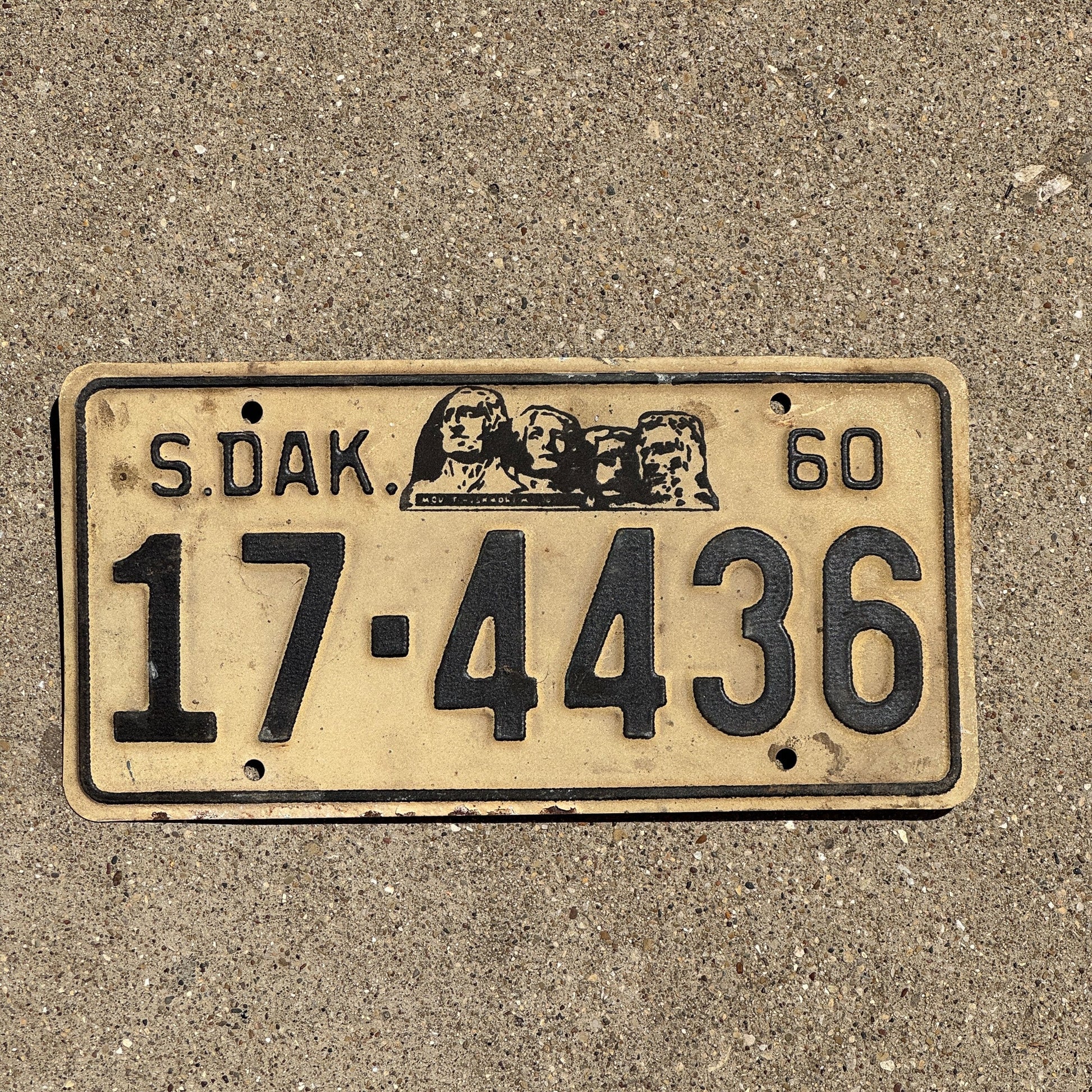 Photo of a 1960 South Dakota License Plate Auto Tag Garage Decor Vintage Charles Mix 17 4436