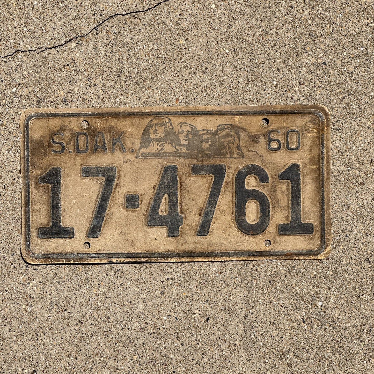 Photo of a 1960 South Dakota License Plate Auto Tag Garage Decor Vintage Charles Mix Tag 1 17 4761