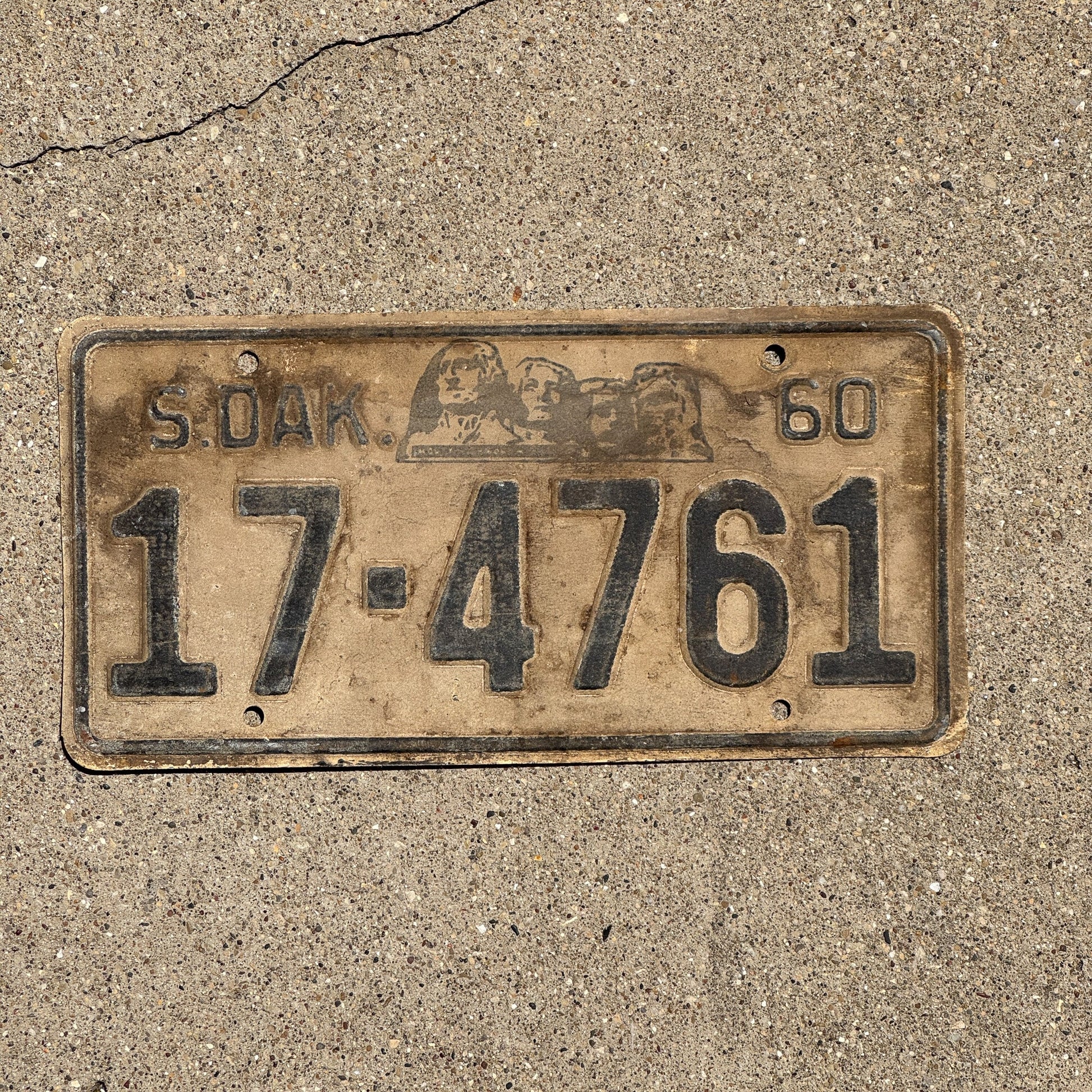 Photo of a 1960 South Dakota License Plate Auto Tag Garage Decor Vintage Charles Mix Tag 1 17 4761