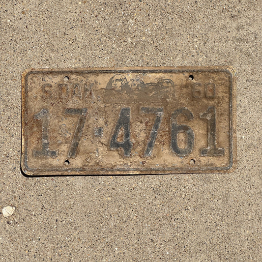 Photo of a 1960 South Dakota License Plate Auto Tag Garage Decor Vintage Charles Mix Tag 2 17 4761