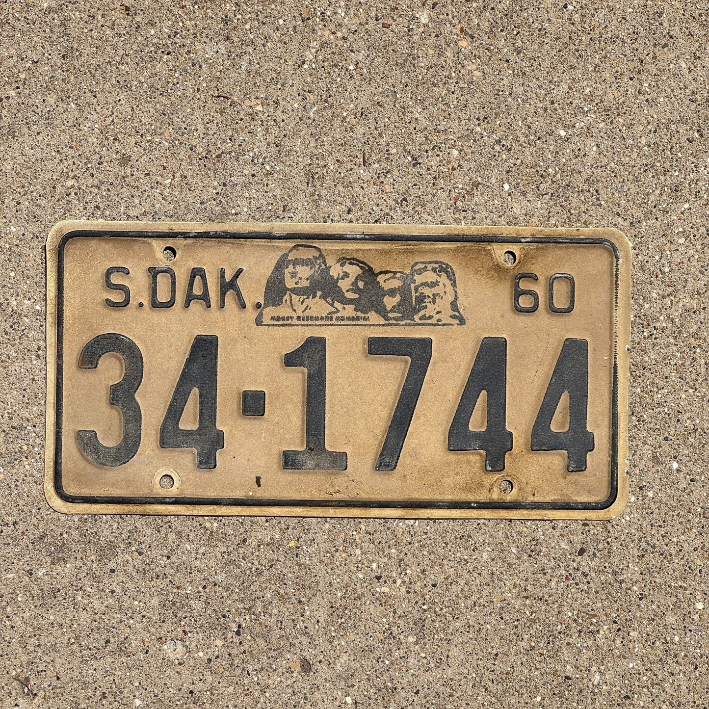 Photo of a 1960 South Dakota License Plate Auto Tag Garage Decor Vintage Hanson 34 1744