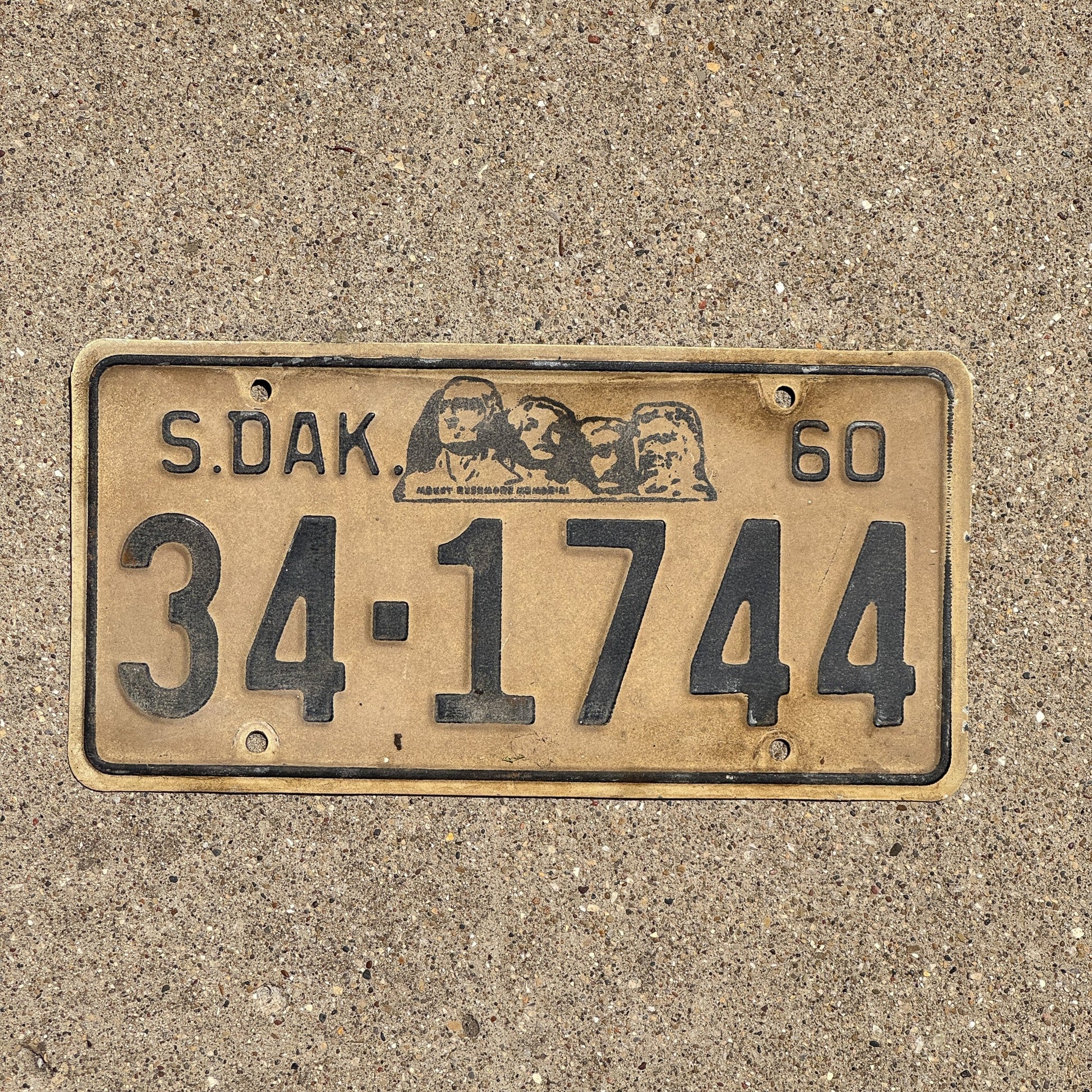 Photo of a 1960 South Dakota License Plate Auto Tag Garage Decor Vintage Hanson 34 1744