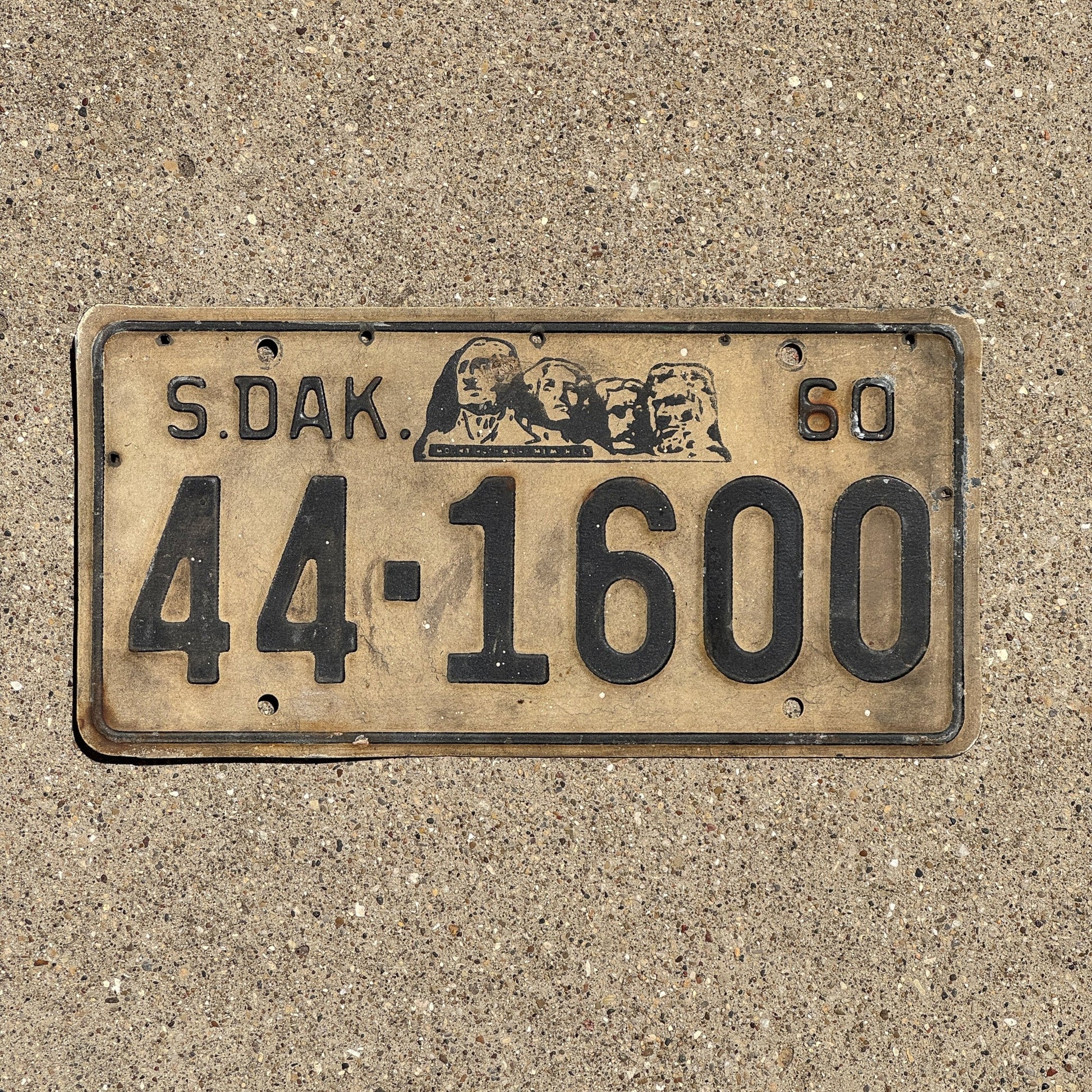 Photo of a 1960 South Dakota License Plate Auto Tag Garage Decor Vintage Lincoln 44 1600