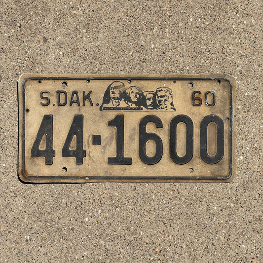 Photo of a 1960 South Dakota License Plate Auto Tag Garage Decor Vintage Lincoln 44 1600