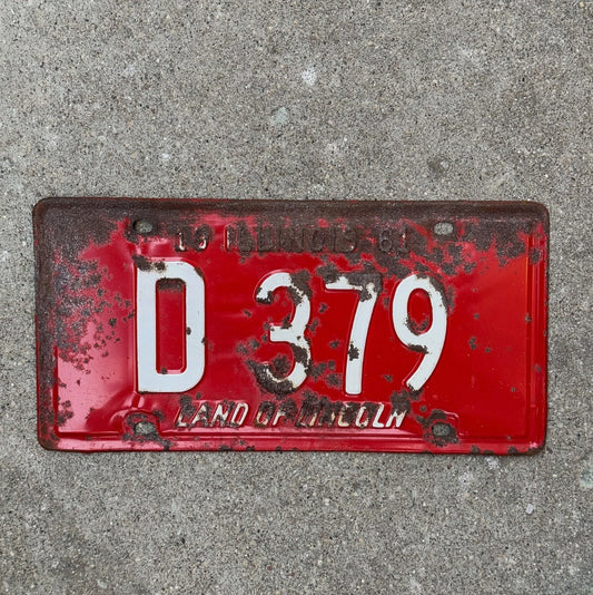 Photo of a 1961 Illinois TRUCK License Plate Auto Tag Garage Decor Vintage License Plate Auto Tag 1 Garage Decor 3 Digit Low Num D 379