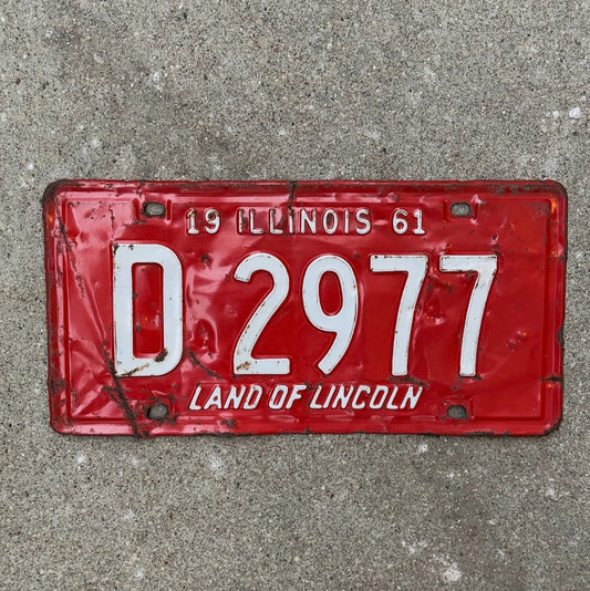 Photo of a 1961 Illinois TRUCK License Plate Auto Tag Garage Decor Vintage License Plate Auto Tag Garage Decor D 2977