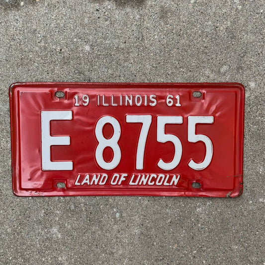 Photo of a 1961 Illinois TRUCK License Plate Auto Tag Garage Decor Vintage License Plate Auto Tag Garage Decor E 8755