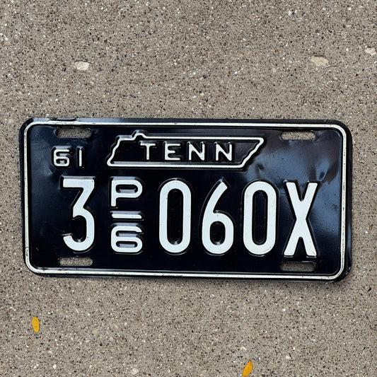 Photo of a 1961 Tennessee Truck License Plate Auto Tag Garage Decor Vintage 3 P6 060X