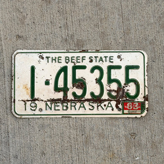 Photo of a 1962 1963 Nebraska License Plate Auto Tag Garage Decor Vintage 1 45355 with original patina