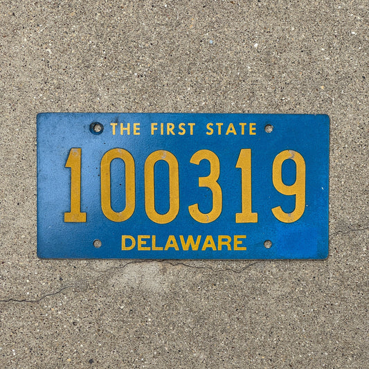 Photo of a 1962 Delaware License Plate Auto Tag Garage Decor Vintage Riveted 100319