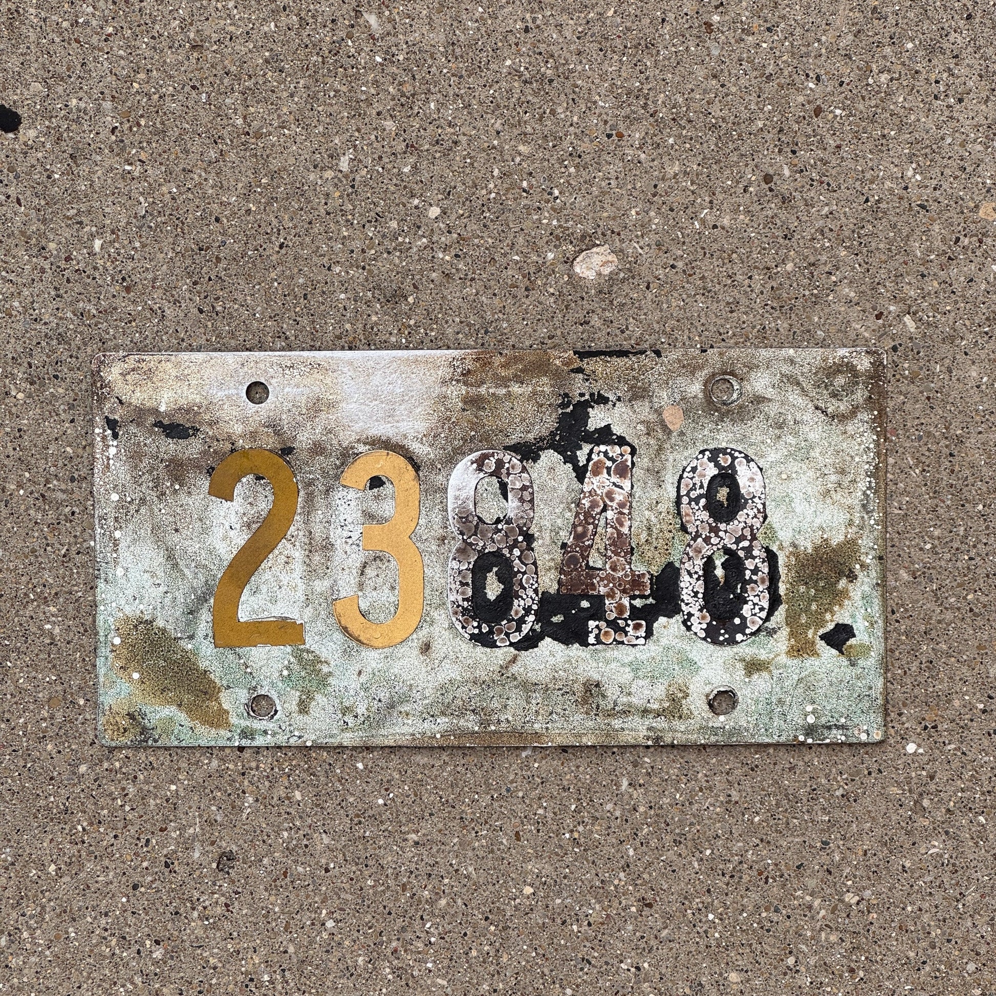 Photo of a 1962 Delaware License Plate Auto Tag Garage Decor Vintage Riveted 23 848