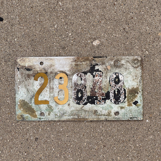 Photo of a 1962 Delaware License Plate Auto Tag Garage Decor Vintage Riveted 23 848
