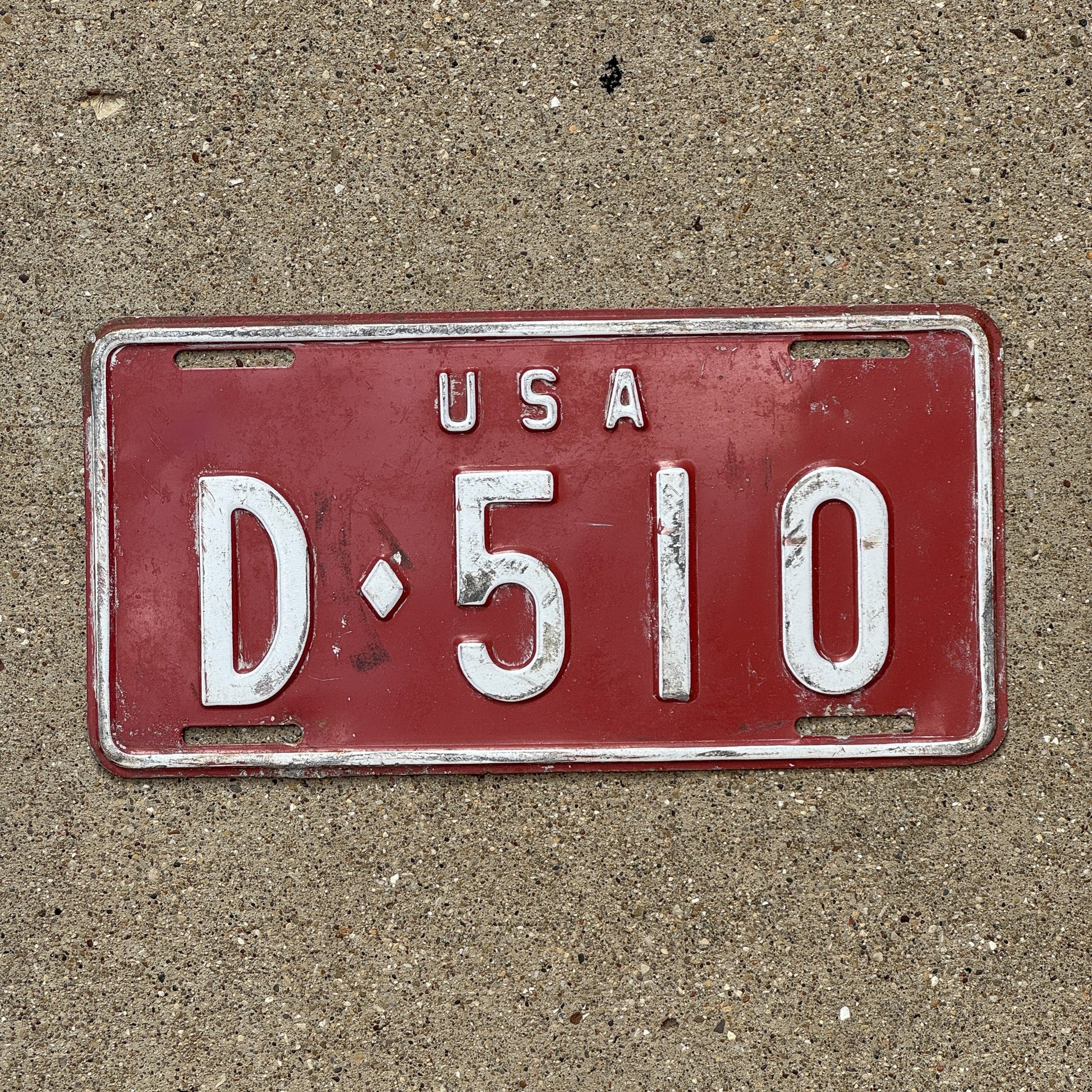 Photo of a 1962 US Forces Germany License Plate Auto Tag Garage Decor Vintage D 510