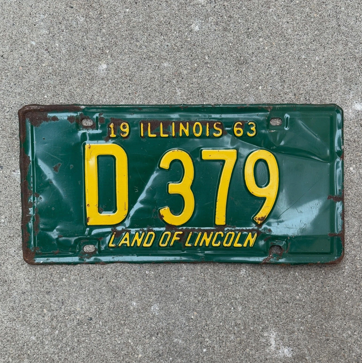Photo of a 1963 Illinois TRUCK License Plate Auto Tag Garage Decor Vintage License Plate Auto Tag 1 Garage Decor 3 Digit Low Num D 379