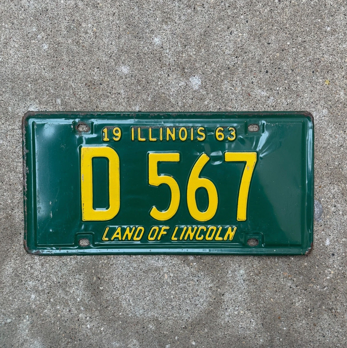 Photo of a 1963 Illinois TRUCK License Plate Auto Tag Garage Decor Vintage License Plate Auto Tag 2 Garage Decor 3 Digit Low Num D 567