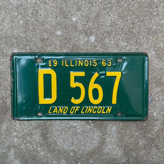 Photo of a 1963 Illinois TRUCK License Plate Auto Tag Garage Decor Vintage License Plate Auto Tag 2 Garage Decor 3 Digit Low Num D 567