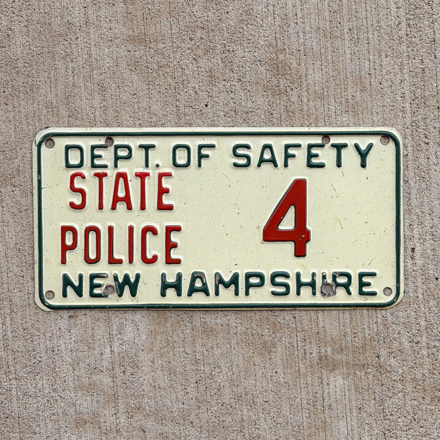 Photo of a 1963 New Hampshire License Plate Auto Tag 1 Vintage Garage 4 with original patina