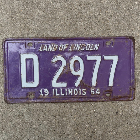 Photo of a 1964 Illinois TRUCK License Plate Auto Tag Garage Decor Vintage License Plate Auto Tag Garage Decor D 2977