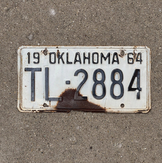 Photo of a 1964 Oklahoma License Plate Auto Tag Garage Decor TL 2884