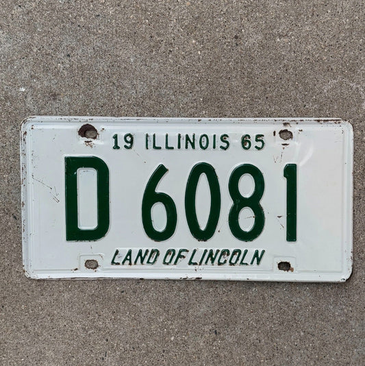 Photo of a 1965 Illinois TRUCK License Plate Auto Tag Garage Decor Vintage License Plate Auto Tag Garage Decor D 6081