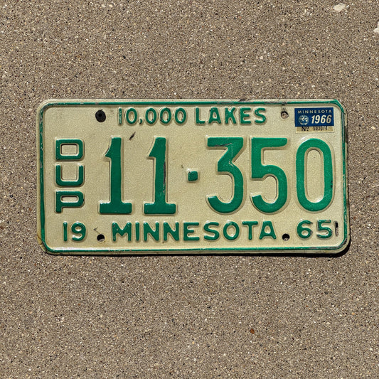 Photo of a 1965 Minnesota Duplicate License Plate Auto Tag Garage Decor Vintage 11 350