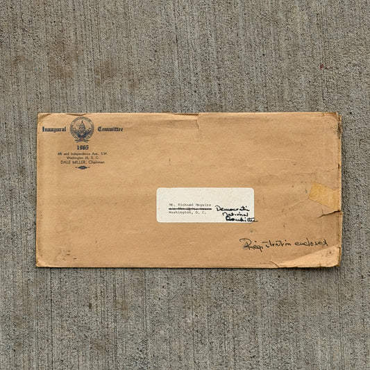 Photo of a 1965 Washington DC Auto Tag Garage Decor Vintage
 Envelope with original patina