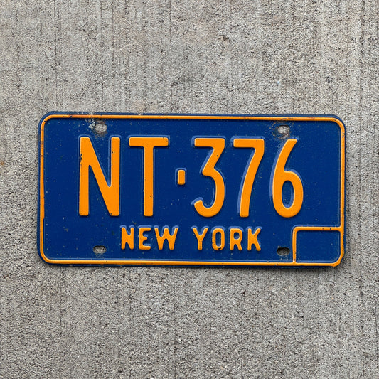 Photo of a 1966 New York License Plate Auto Tag Garage Decor Vintage NT 376