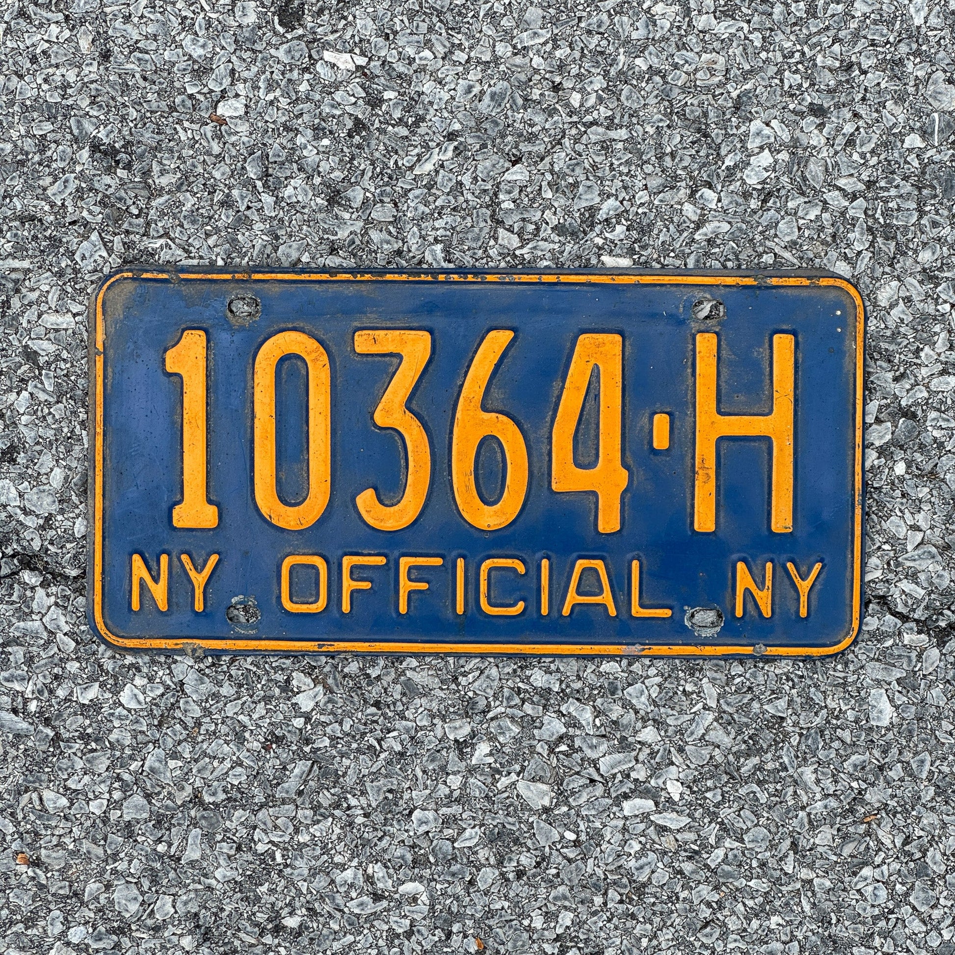 Photo of a 1966 New York Official License Plate Auto Tag 1 Garage Decor 10364 H